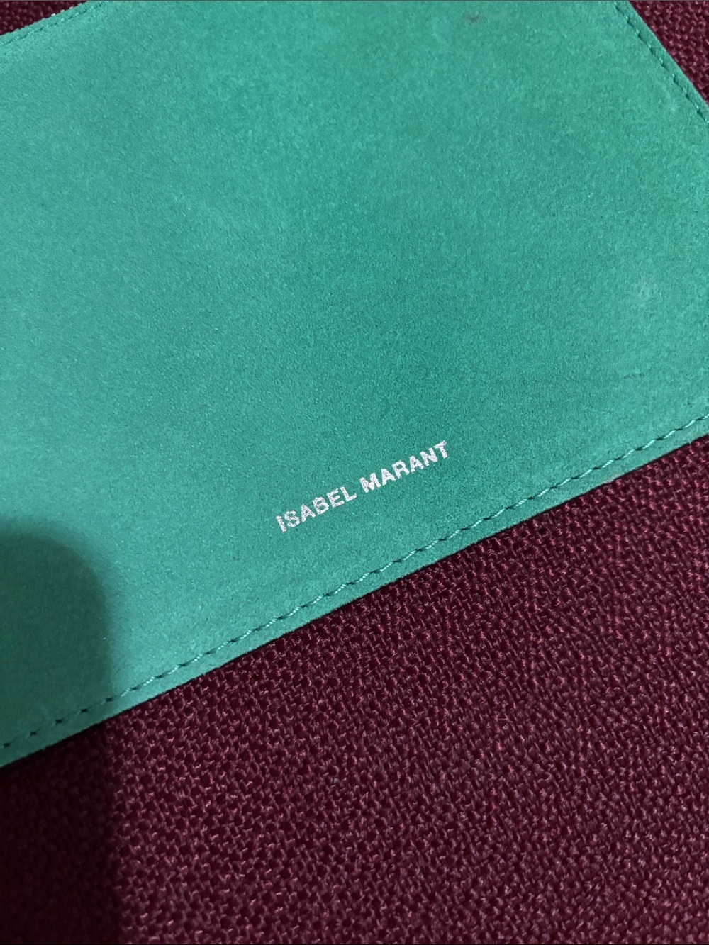 Isabel Marant green suede Wristlet Pouch zip - Picture 4 of 6